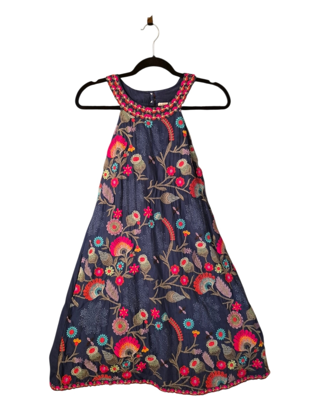 Dolma Colorful Embroidered Shift Dress - S.          Y55